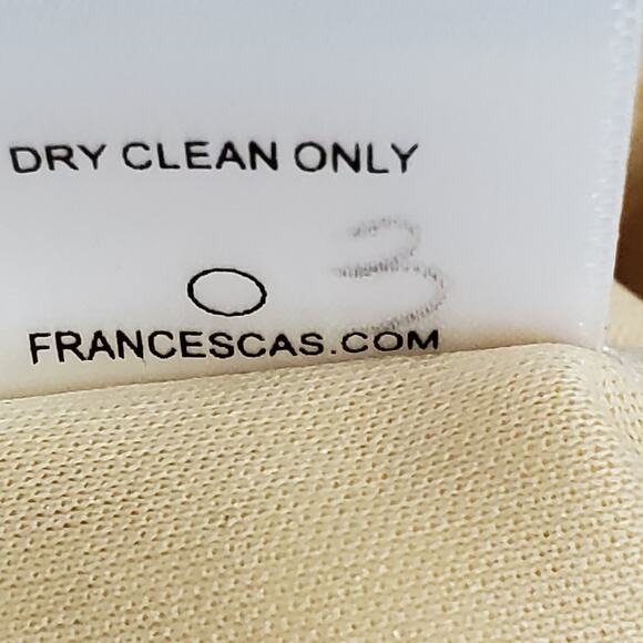 Francesca's White/Tan Crochet High Neck Open Back Dress Small - Picture 10 of 11